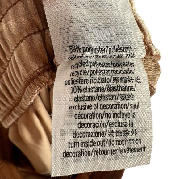 Victorias Secret Velour Track Suit Set Tan Size L XL Rhinestone Logo Lounge - Picture 8 of 10